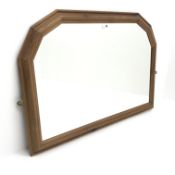 Traditional pine framed mirror, moulded frame with canted corners, 104cm x 74cm