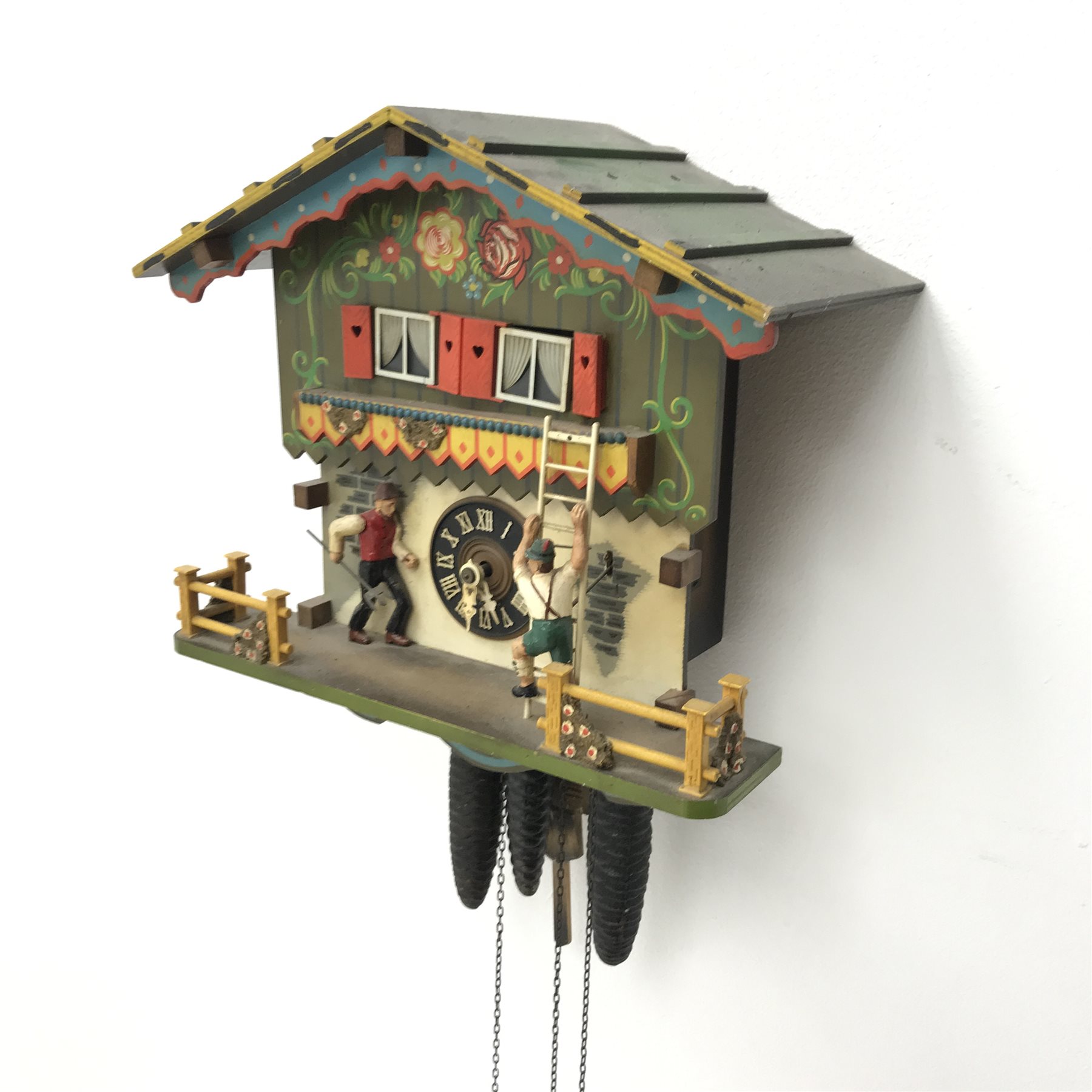 Two Black Forest style wall hanging cuckoo clocks - Image 4 of 14