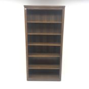 Medium oak 6� open bookcase , five shelves, W97cm, H200cm, D40cm