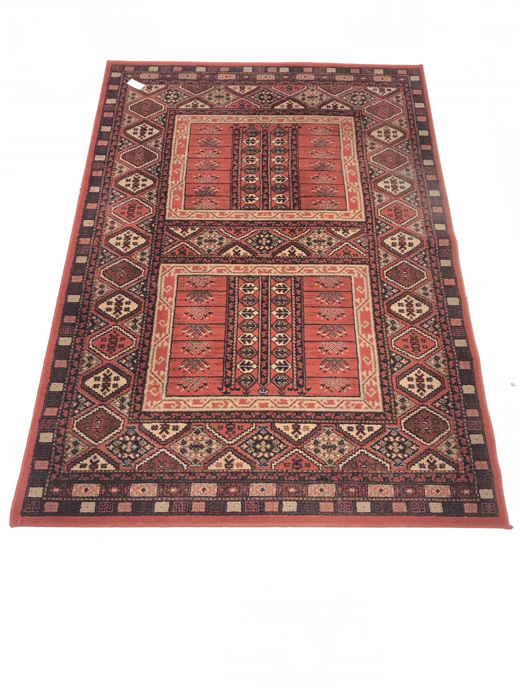 Persian design red ground rug, repeating border, 190cm x 137cm - Image 2 of 6