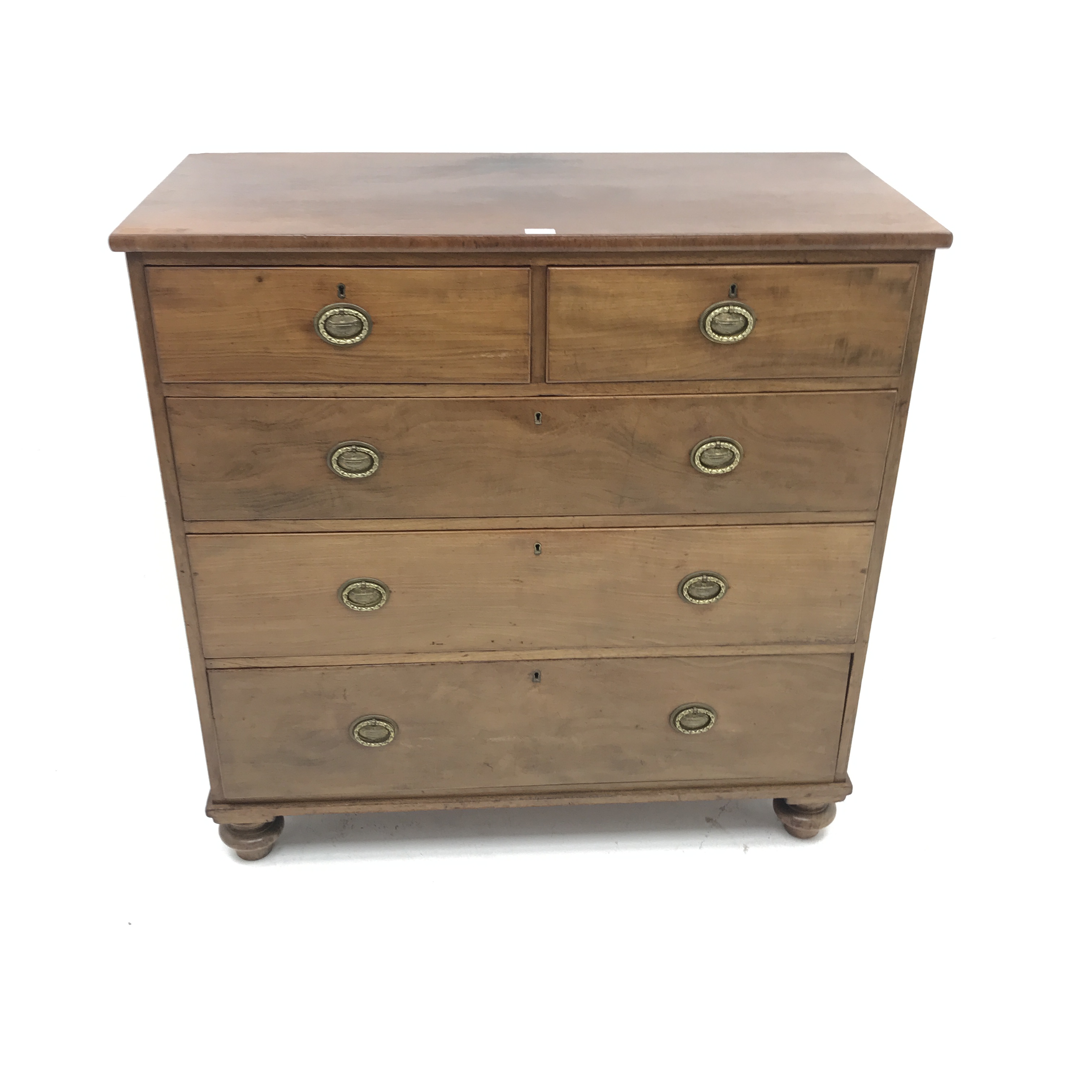 Victorian mahogany washstand, raised shaped back, two frieze drawers, turned supports joined by sing - Image 2 of 5