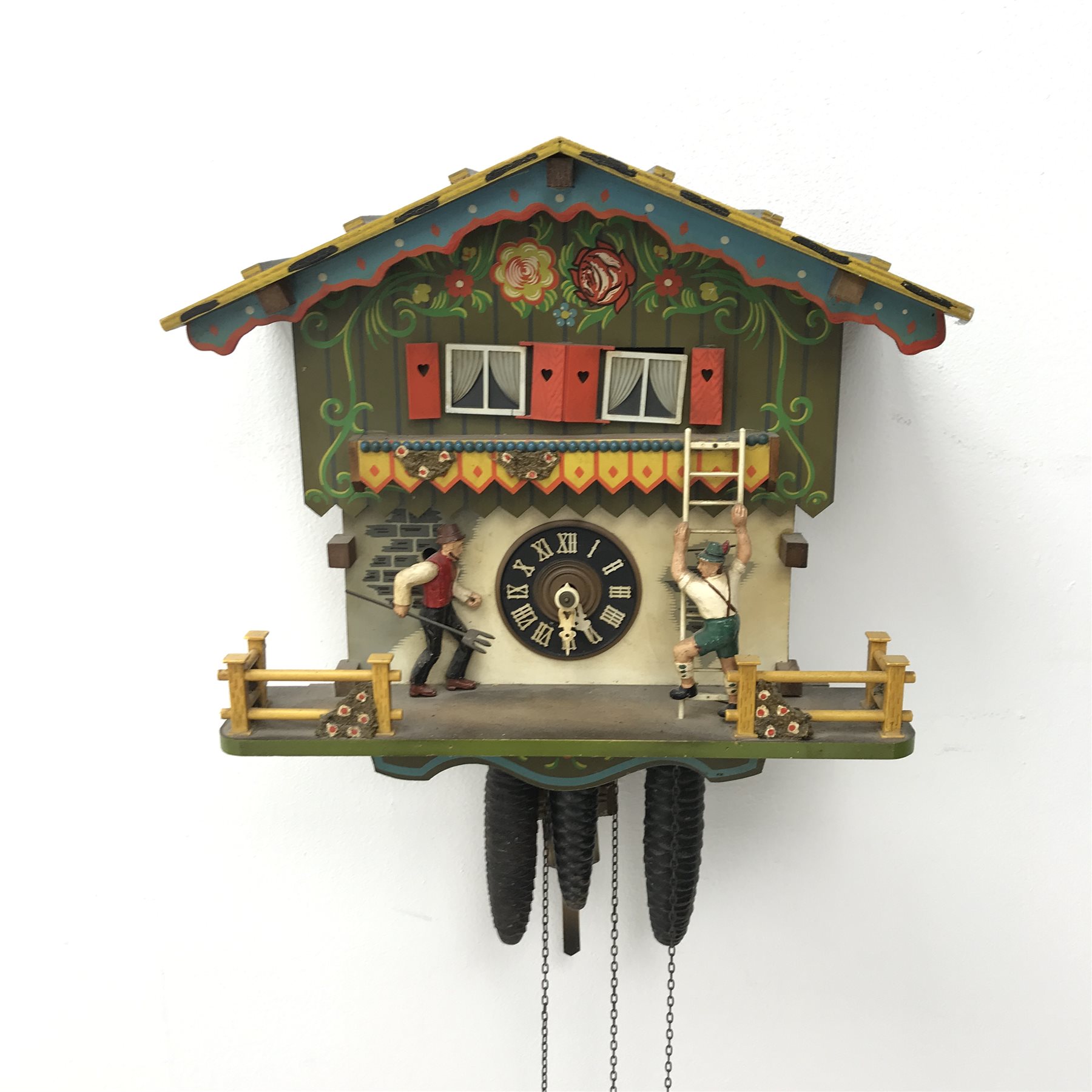 Two Black Forest style wall hanging cuckoo clocks - Image 3 of 14