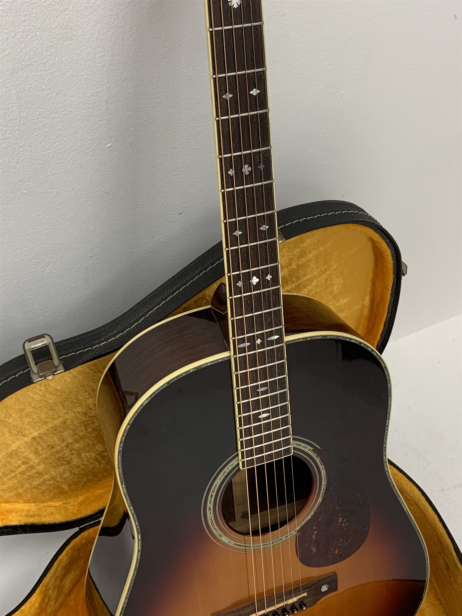 Crafter TR060 VLS-V Southern Jumbo acoustic guitar, violet sunburst gloss, rosewood back and sides, - Image 4 of 10