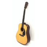 Fender DG-5NAT acoustic six-string guitar with rosewood style back and sides and blond wood top, se