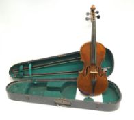 John Murdoch & Co. 'The Maidstone' three-quarter size violin with 33.5cm two-piece maple back and ri