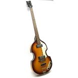 Hofner B-Bass Hi-Series 1960s style electric violin type bass guitar with two-piece maple back and r