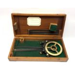 Kelvin & Hughes Ltd. maritime Station Pointer with brass and silvered dial and black crackled arms,