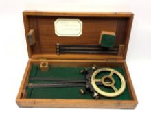 Kelvin & Hughes Ltd. maritime Station Pointer with brass and silvered dial and black crackled arms,