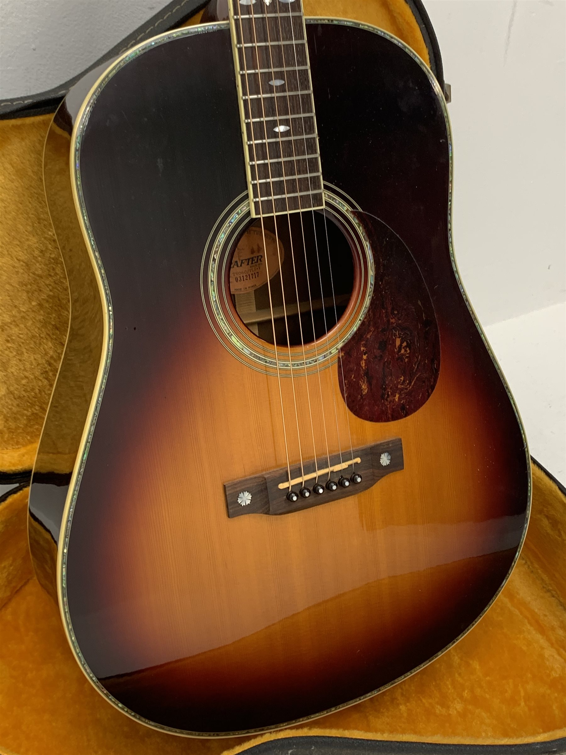 Crafter TR060 VLS-V Southern Jumbo acoustic guitar, violet sunburst gloss, rosewood back and sides, - Image 5 of 10