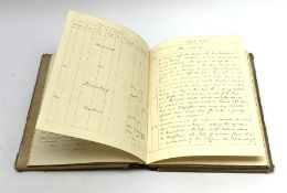 Mid-Victorian naval ship's manuscript log book for HMS Narcissus, flagship of the Flying (Detached)