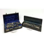 Selmer Studente Console five-piece clarinet serial no.346055 in fitted carrying case; and another ca