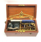 19th century mahogany cased Magneto type electric shock therapy machine with Improved Magnetic Indic