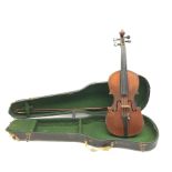 John Murdoch & Co 'The Maidstone' three-quarter size violin with 33.5cm two-piece maple back and rib