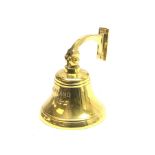 Ship's brass bell inscribed 'Norland 1974' H21cm including hanging bracket. Provenance: the Norland