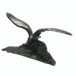 After Maximilien Louis Fiot (1886 - 1953), bronze figure of a seagull with wings outstretched landin