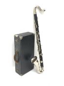 LeBlanc Paris four-piece bass clarinet, serial no. 5197, L96cm, in fitted case with accessories