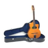 Takeharu MR-302 acoustic guitar by Kiso Suzuki, in carrying case