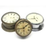 20th century 'Smiths Astral' ships bulk head type clock and two other 20th century bulk head clocks