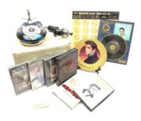 Elvis Presley - Bradford Exchange limited edition telephone, boxed with paperwork; framed 'Are You L