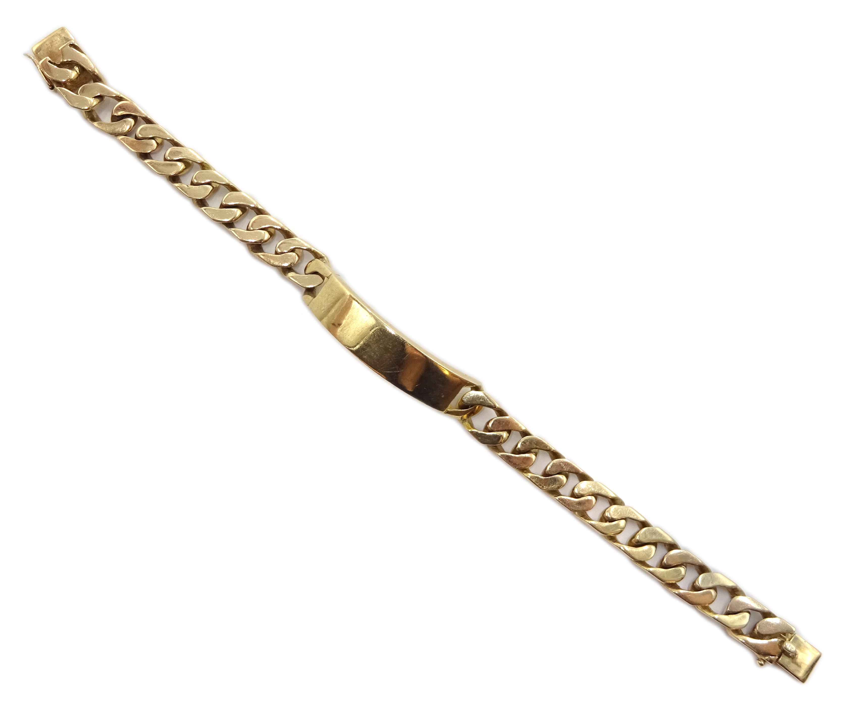 9ct gold curb chain identity bracelet, approx 63gm - Image 3 of 3