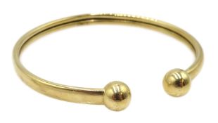 9ct gold bangle hallmarked, approx 4.7gm