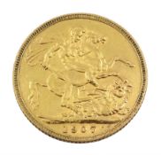 1907 gold full sovereign