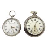 Victorian silver pair cased pocket watch by Maughan Beverley, case by Robert John Pike, London 1873