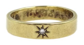 14ct gold single stone diamond ring, stamped 585