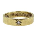 14ct gold single stone diamond ring, stamped 585