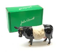 A Beswick Belted Galloway Cow, with maker's box, with printed mark beneath.