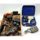 A group of assorted cameras and binoculars, to include Kodak Jr, Kodak Brownie, Kodak Instamatic, ci