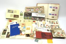 Stamps and cigarette cards including Great British first day covers, World stamps in albums, part fi
