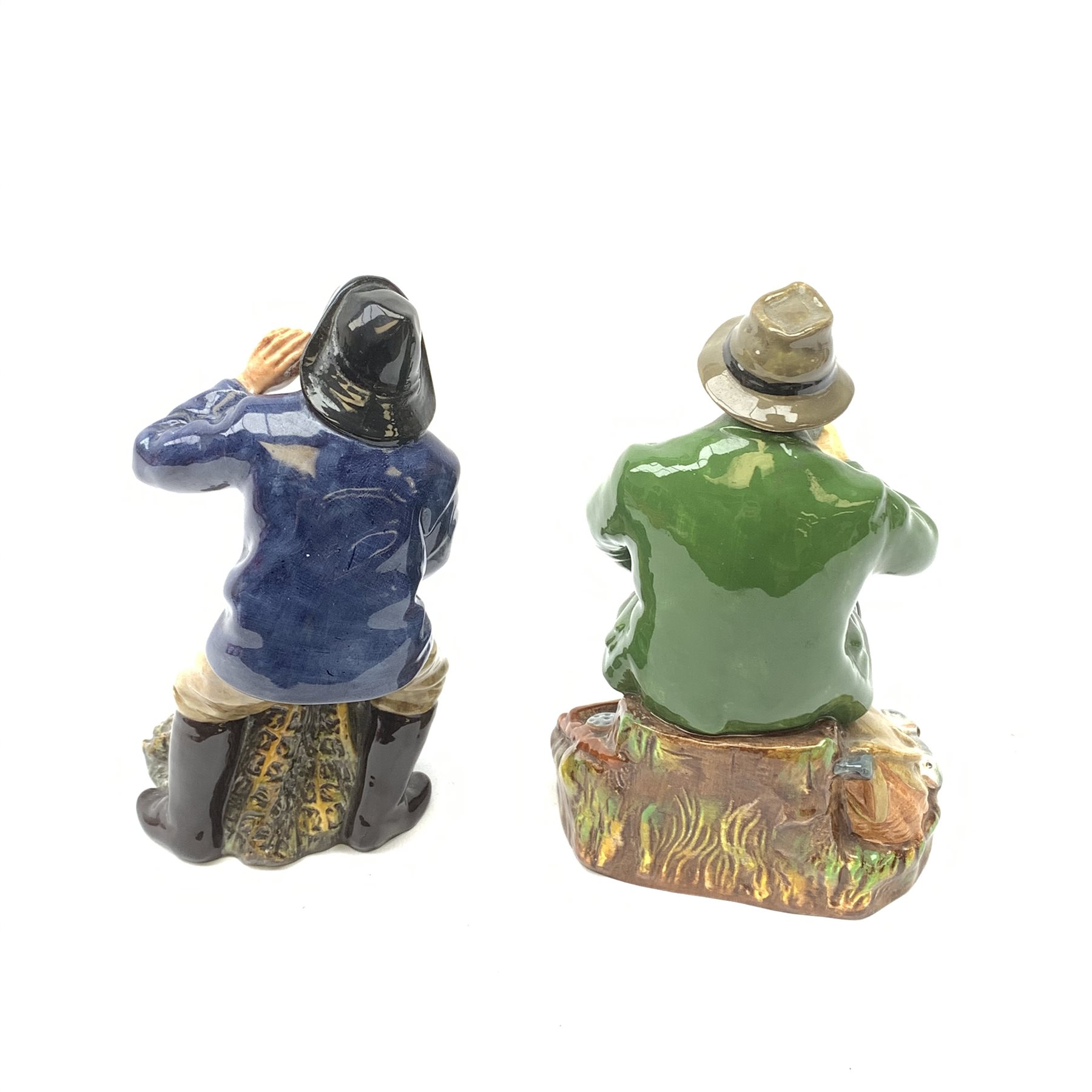 Two Royal Doulton figurines, A Good Catch HN1965, and Sea Harvest HN2357, each with green printed ma - Image 3 of 6