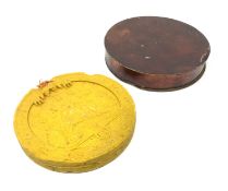 Large Victorian Royal wax seal, housed in a tin, diameter 16cm