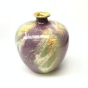 An A J Wilkinson Oriflamme vase designed by John Butler, of ovoid form with lustre marbled decoratio