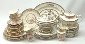 A selection of Royal Doulton Canton pattern, and Wedgwood Kutani Crane pattern dinner and tea wares,