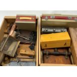 A group of assorted collectables, to include a cased rolling rule, a cased brass and leather bound J