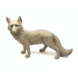 A composite figure modelled as a standing fox, approx L65cm.