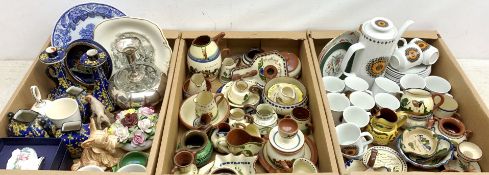 A large collection of assorted Moto Ware, together with other various ceramics, to include a Sylvac
