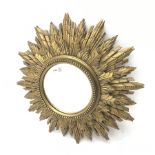 Sunburst wall mirror, D48cm