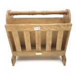 Traditional style light oak magazine rack, W47cm, H44cm, D24cm