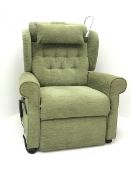 Willowbrook electric reclining armchair with massage unit and adjustable lamp, W90cm