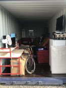 Container Auction. Entire container contents as per photographs, to include: four TVs, sofa, armcha