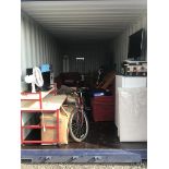 Container Auction. Entire container contents as per photographs, to include: four TVs, sofa, armcha