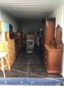 Container Auction. Entire container contents as per photographs, to include: Victorian wardrobe, Vic