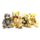 Five Merry Thought teddy bears, comprising four limited edition examples 185/1000, 7/500, 350/10,000