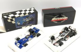 Paul's Model Art Minichamps - two 1:18 scale die-cast models of F1 racing cars comprising Tyrrell 00