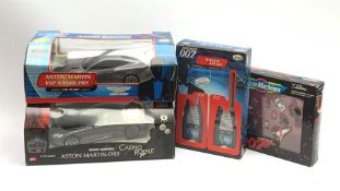 Two Nikko 1:16th scale James Bond radio controlled die-cast model cars - Aston Martin from Casino Ro