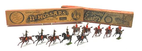 Britains Soldiers - Set No.12 11th Hussars 'Prince Albert's Own' with four Hussars on cantering hors