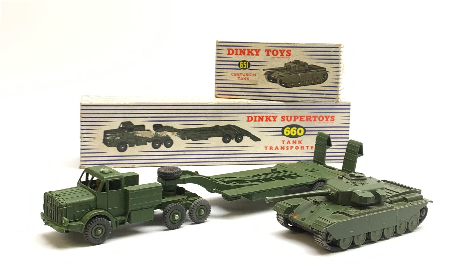 Dinky Supertoys- Thornycroft Mighty Antar Tank Transporter No.660 in box with internal packaging, an - Image 2 of 6